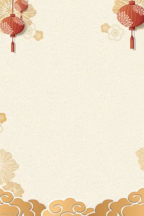 简约灯笼新年背景素材