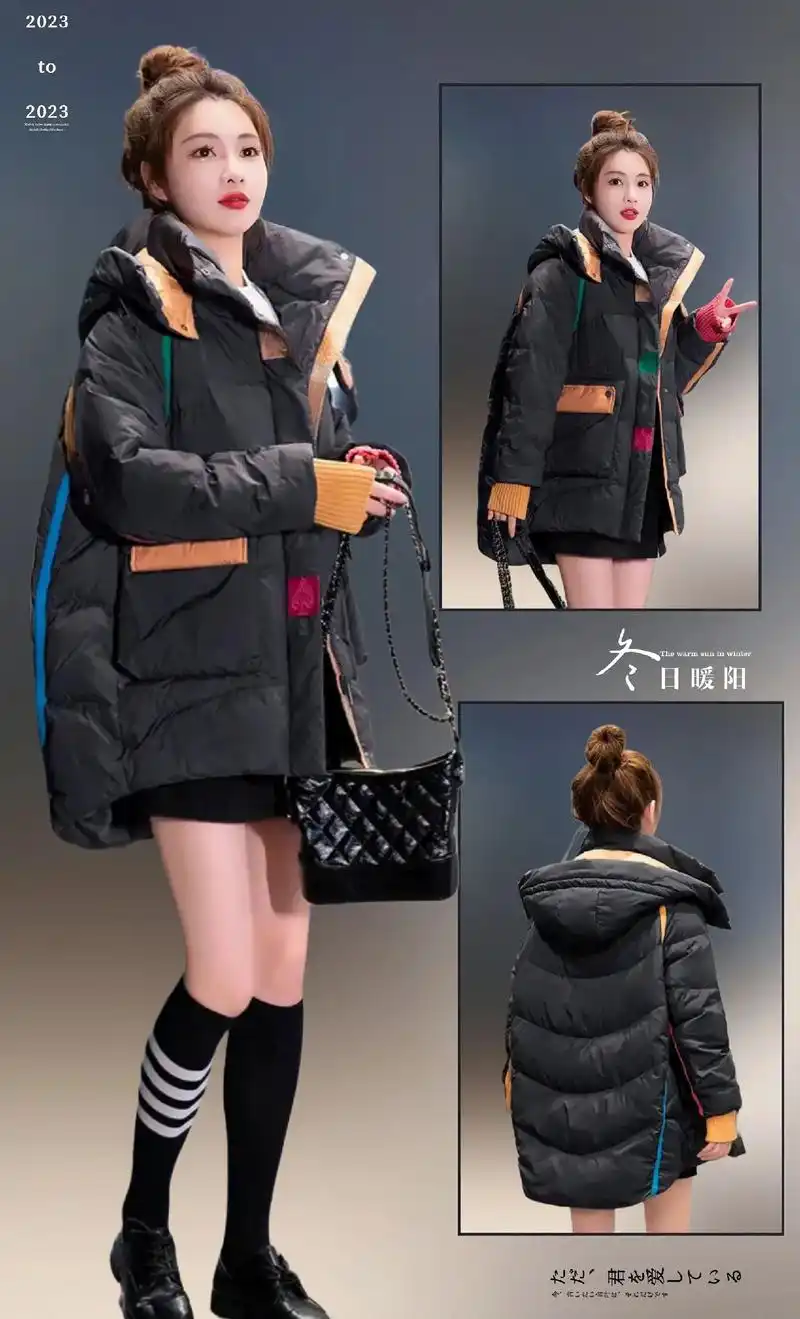 冬季新款拼色加厚棉袄潮流外套来啦!