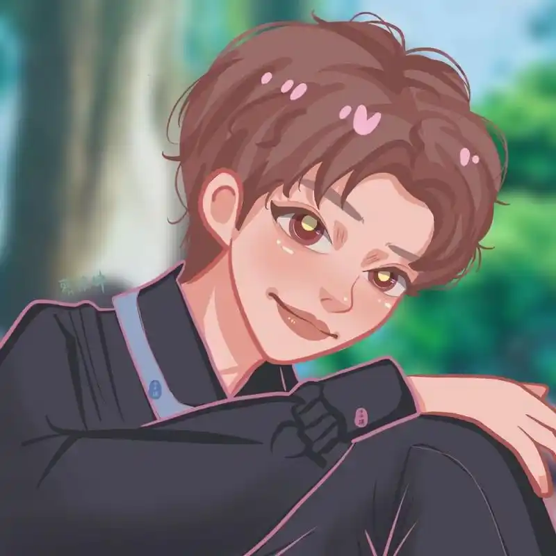 蔡徐坤手绘头像|可约稿 第一次画坤坤[亲吻]#卡通头像# #手绘头像约稿