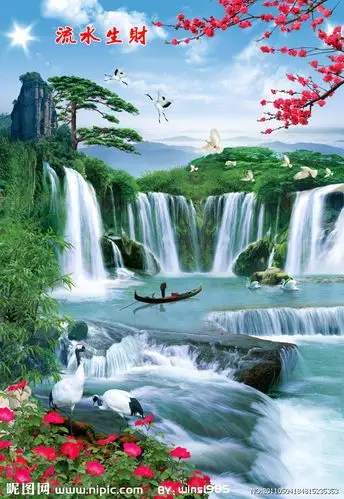 山水画 迎客松图片