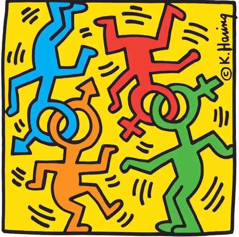 美国艺术家 凯斯·哈林.1958-1990 #作品欣赏 #艺 - 抖音