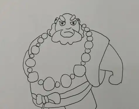 水浒传之鲁智深铅笔画简笔画绘画方法