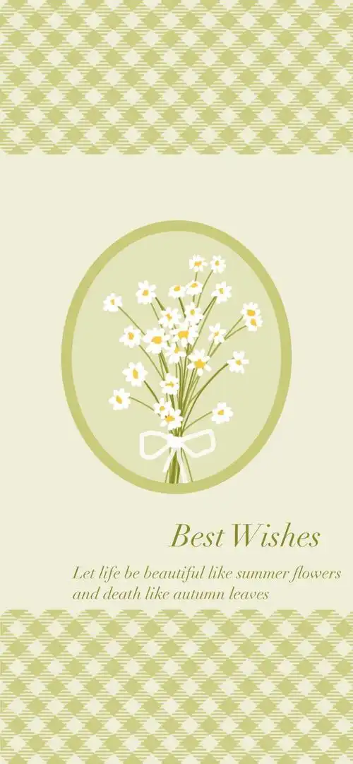 小清新雏菊淡绿系ins风壁纸