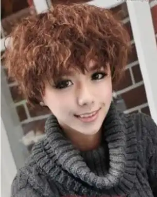 女生锡纸烫短发发型图片_烫发_西子美发网