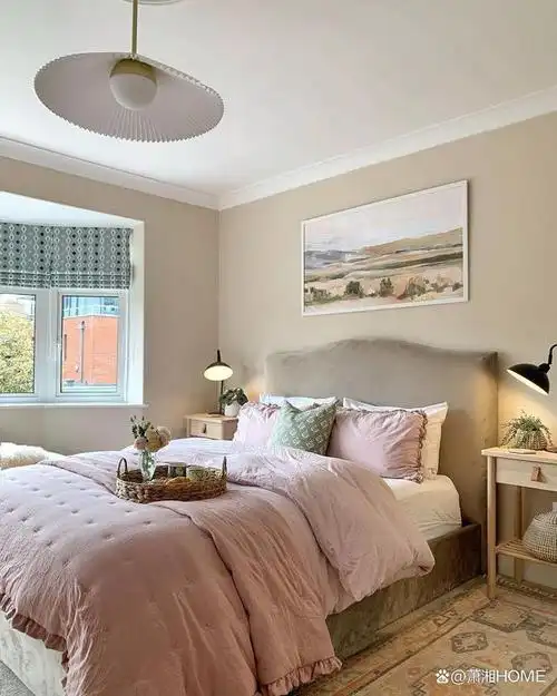 她的家清新雅致美式风格浅咖色墙漆美爆了全屋特迷人