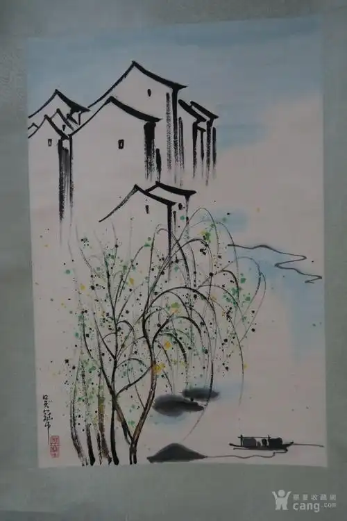 吴冠中线条山水