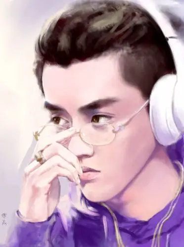 吴亦凡 kris 明星壁纸 男神帅哥 手绘漫画 素描卡通 人物头像 插画