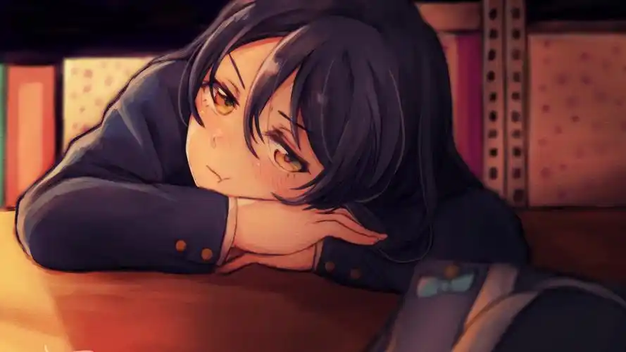 清纯美女jk制服写真桌面壁纸