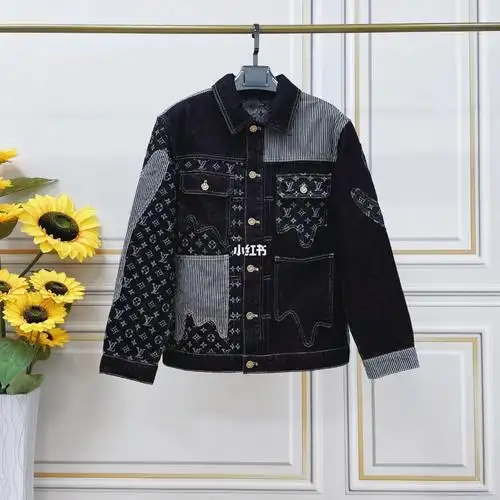 lv牛仔拼接老花外套