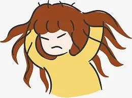 抓狂崩溃的金发女孩