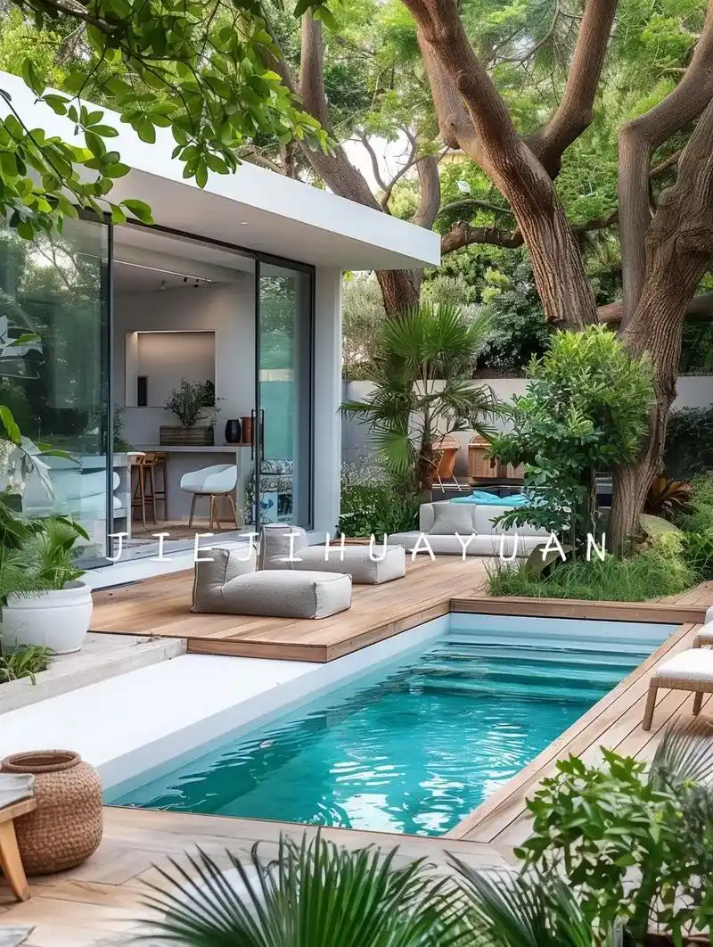 花园设计|现代简约别墅洋房庭院花园73