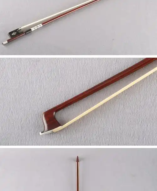 巴西绿檀小提琴琴弓专业演奏级马尾毛圆杆高档苏木4/4弓子配件 1/4