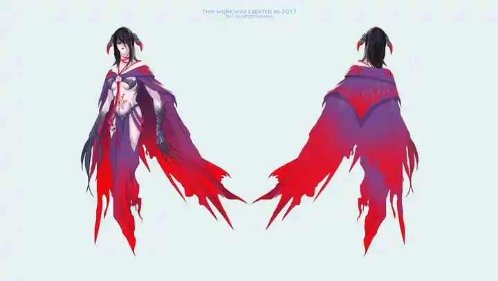 虎鹤红衣女鬼原画