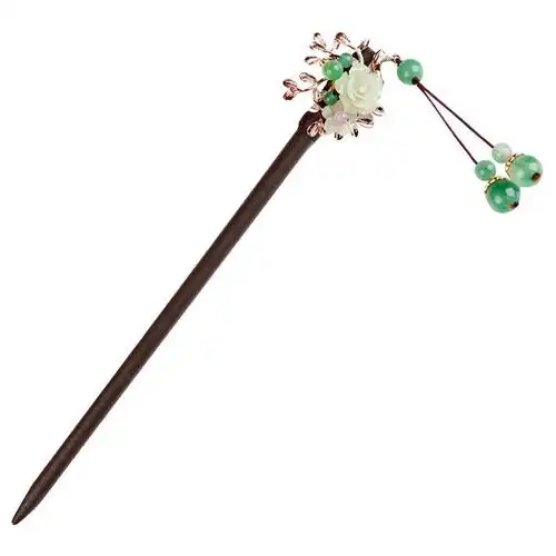 发簪古风流苏发簪头饰丸子头盘发簪子古典步摇饰品宫廷风发饰木汉服女