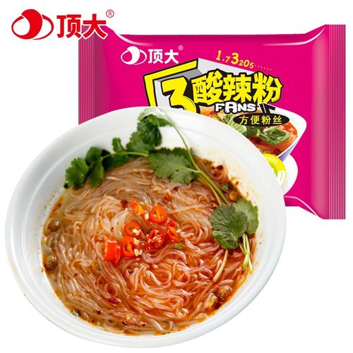 顶大酸辣粉重庆粉丝袋装整箱方便速食酸辣味麻辣烫女宿舍即食粉丝批发