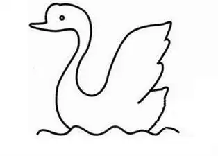 卡通鹅妈妈简笔画