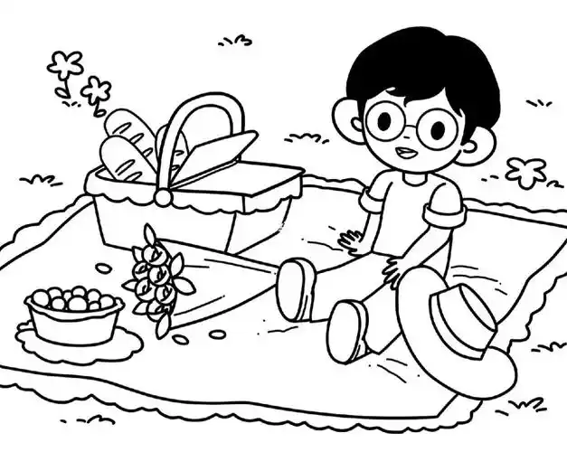 原创插画   #儿童插画  #野餐  #procreate