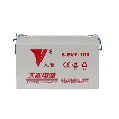 天能6-evf-100a电动汽车洗地车叉车环卫车12v100ah蓄电池电池