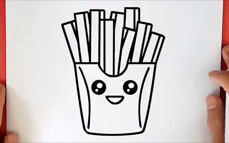 【简笔画】教你如何画可爱的薯条93~超级简单,一看就会!