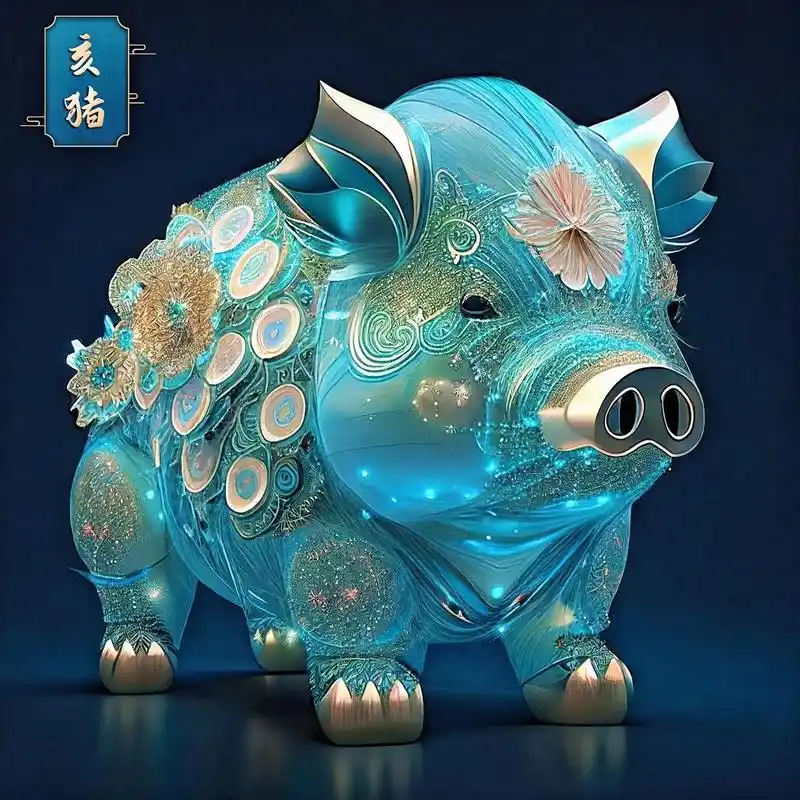 高清壁纸 #抖音图文来了 #潮图  十二生肖系列《猪》 - 抖音