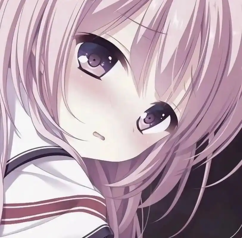 第十六篇-可爱二次元软妹女漫风格粉色头像 "我配不上这场故事的纸乔