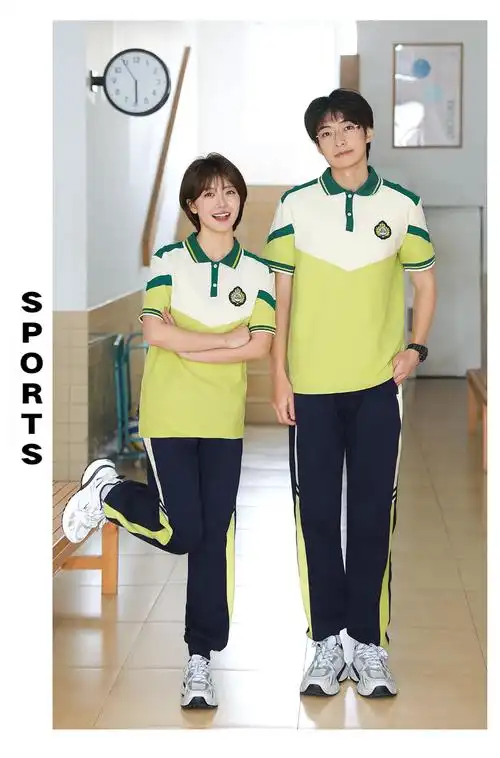 实拍情侣装夏装学生班服短袖 裤子 套装70 - 17网