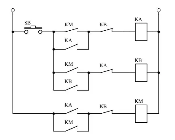 一个按钮控制启动停止电路图