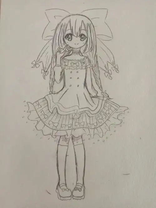 画简全身小女孩简笔画全身画女孩简笔画全身动漫少女简笔画全身画步骤