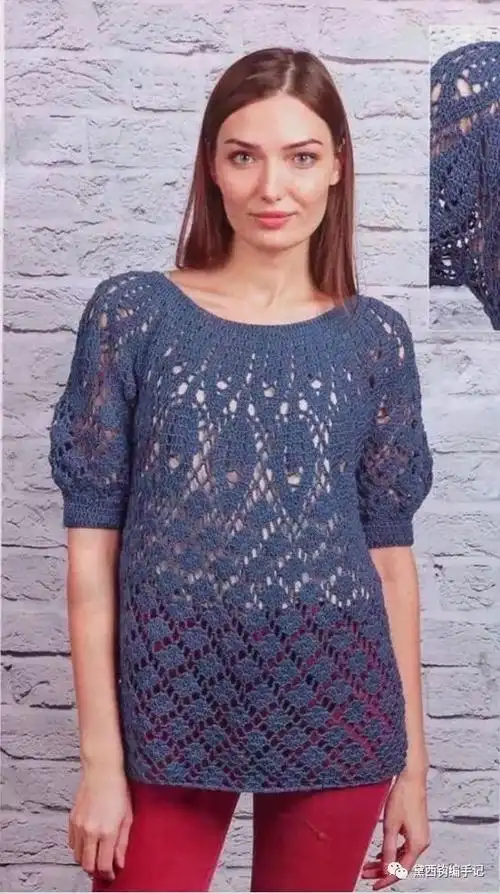 【钩针美衣】几款花样好看的套头衫