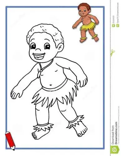 非洲人像简笔画