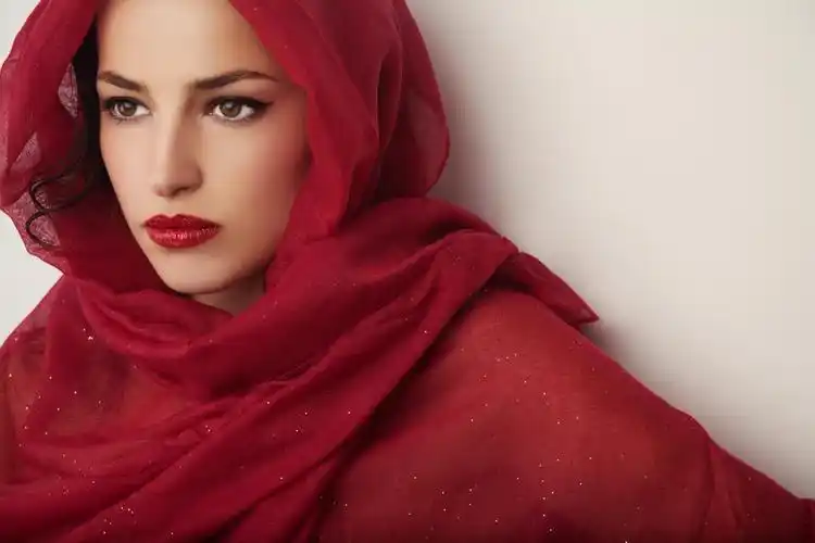 戴面纱的性感美女高清图片