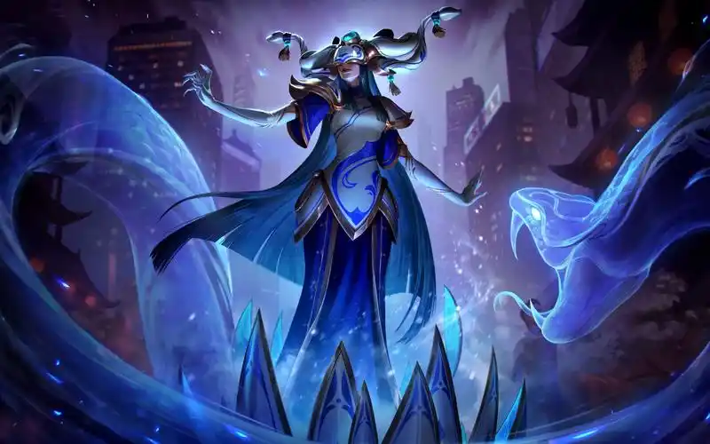 冰霜女巫 丽桑卓 青花瓷 皮肤浏览 skin spotlight_英雄联盟