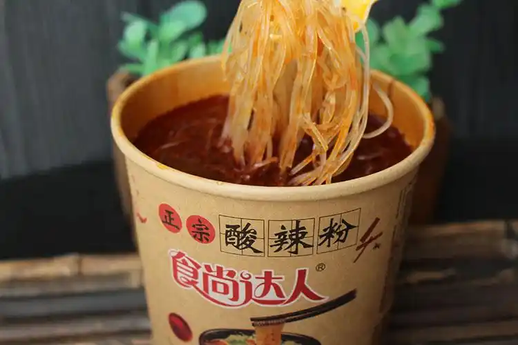 华统食尚达人酸辣粉正宗酸辣粉方便粉丝四川重庆风味速食桶装6桶装