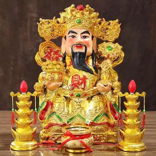 利泰吉开光陶瓷财神爷佛像招财摆件文财神供奉家居风水开业礼品