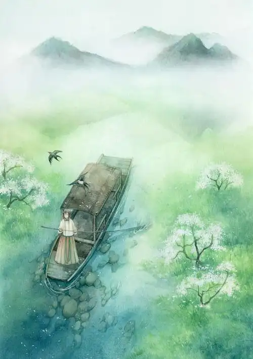 古风 古韵 中国风 手帐素材 插画 手绘 彩绘 头像 壁纸