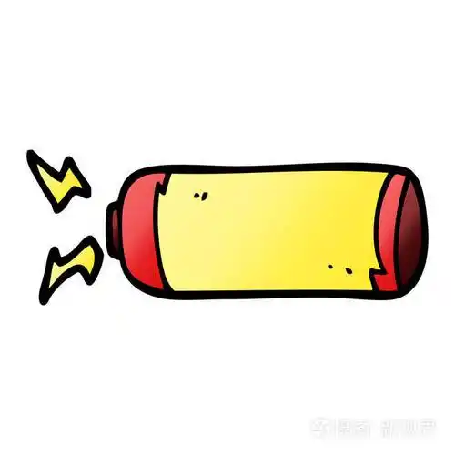 动画片涂鸦电池例证