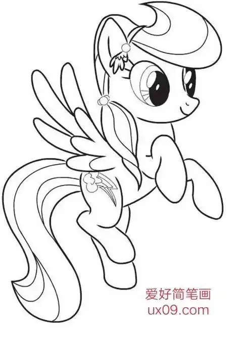 动漫人物简笔画小马宝莉 简笔画图片大全-蒲城教育文学网