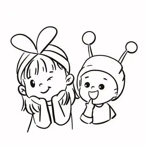 姐弟俩卡通头像可爱