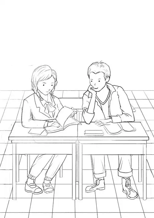 初中生教材封面插画