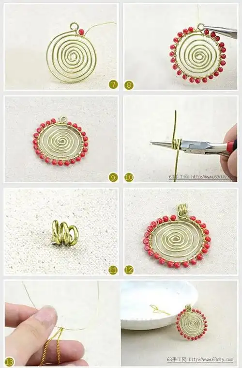 一款简单又好看的绕线手工作品,最后的作品有点像是向日葵一样的圆盘