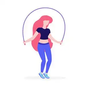 在白色背景下做运动的女人.运动中的女人们做体育锻炼照片