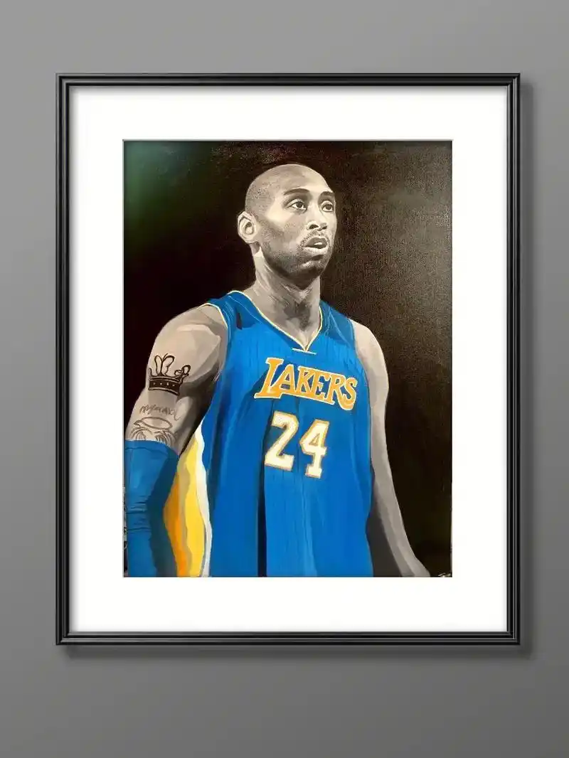 手绘科比你真的很优秀尺寸50x60