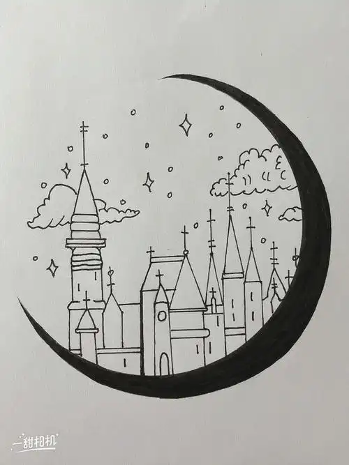 黑白简笔画自学画画1