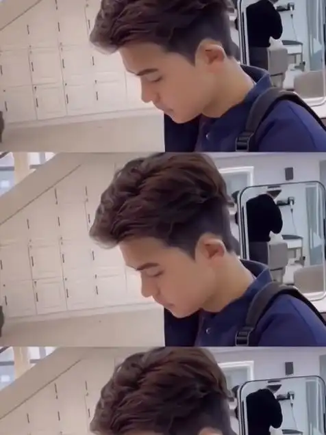 男生烫头发后好打理的三七纹理烫