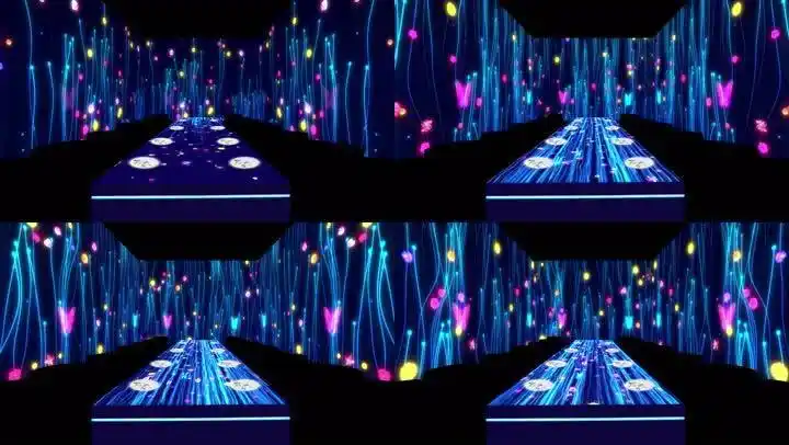 生长蝴蝶餐厅投影全息投影_3840x2160_高清视频素材下载(编号:5755535