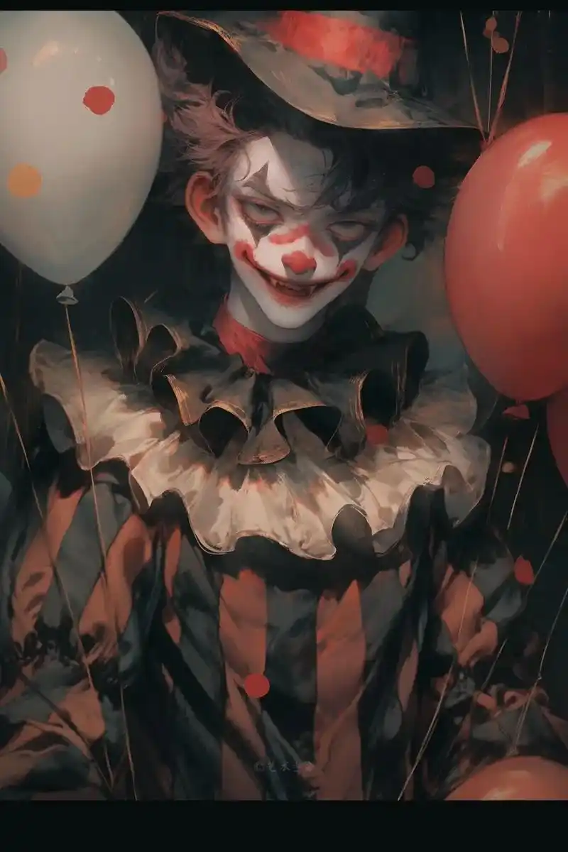 孤独的微笑:戴上小丑的痛苦面具.我漫步在人群中,灰暗的街道充 - 抖音