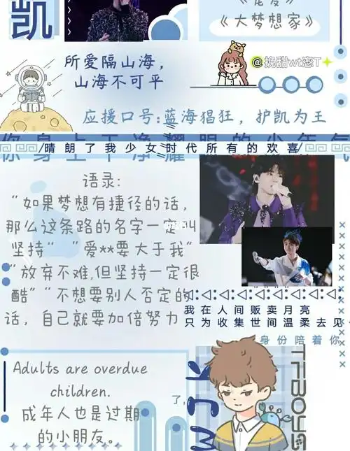 王俊凯karry手帐