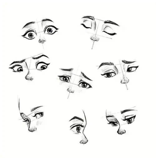 人物五官练习表情绘制