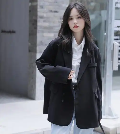 早秋设计感韩系宽松休闲西装外套女,女装西装,andy韩国馆