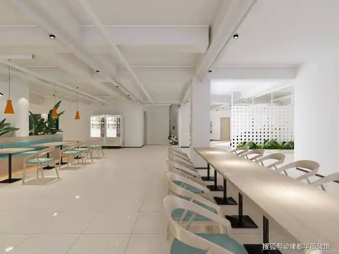 银川装修公司津都华丽银川城投职工餐厅设计装修方案